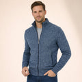 Caleb | Men's Merino Wool Full-Zip Mock Neck Sweater