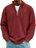 James | Men's Ribbed Knit Sweater Quarter-Zip Pullover