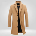 Lucas | Men's Single-Breasted Wool Coat Long Notch Lapel Overcoat