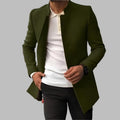 Alexander | Men's Slim-Fit Collarless Wool Coat Open-Front