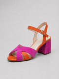 Penelope | Women's Color Block Open-Toe Block Heel Sandals
