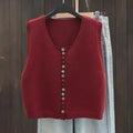 Amelia | Women's Colorful Button Sleeveless Knit Sweater Vest