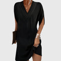 Scarlett | Women's Dress Flowy V-Neck Batwing Sleeve Mini Shift
