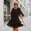 Eleanor | Women's Elegant Layered Ruffle-Sleeve Midi Dress