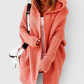 Emma | Women's Oversized Hooded Open-Front Knit Cardigan